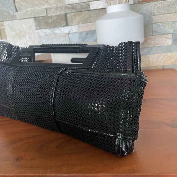 Vintage Fendi Patent Leather Mesh Clutch - Picture 4 of 7